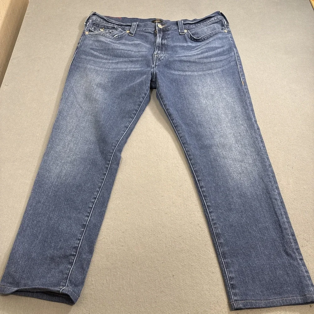 JEANS True Religion Rocco MENS 40 RELAXED SKINNY Stretch Premium Blue